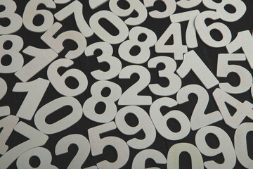 Poster - digital background with numbers. texture of random numbers figures. economic collapse or default con