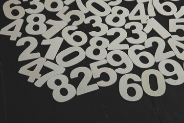 Poster - digital background with numbers. texture of random numbers figures. economic collapse or default con