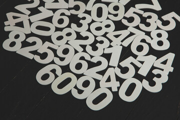 Poster - digital background with numbers. texture of random numbers figures. economic collapse or default con