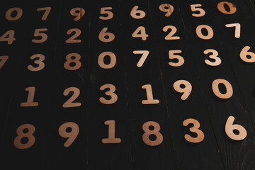 Poster - digital background with numbers. texture of random numbers figures. economic collapse or default con
