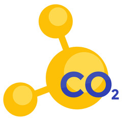 Wall Mural - co2 molecule icon for web