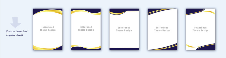 Wall Mural - modern creative & clean business style letterhead bundle of your corporate project design.set to pri