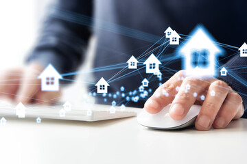 mano, mouse, tecnologia la casa, 