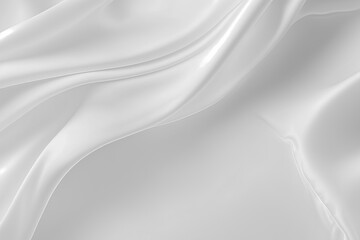 Aufkleber - White fabric background,abstract smooth fabric minima white background,flowing satin waves