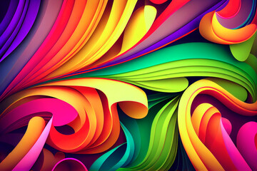 Aufkleber - colorful abstract background, ai generation