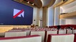 conference hall with chairs and big screen , Texas medical center, Houston, Texas, USA