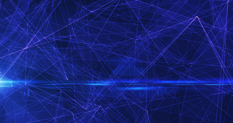 Poster - Abstract blue lines glowing high tech digital energy abstract background