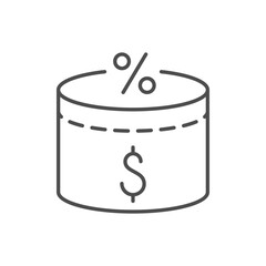 Wall Mural - Financial graph line outline icon