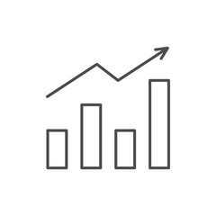 Wall Mural - Financial graph line outline icon