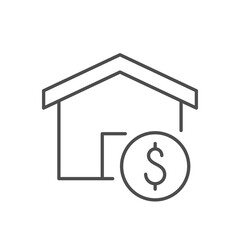 Wall Mural - House expenses line outline icon