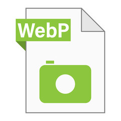 Fototapete - Modern flat design of WebP file icon for web