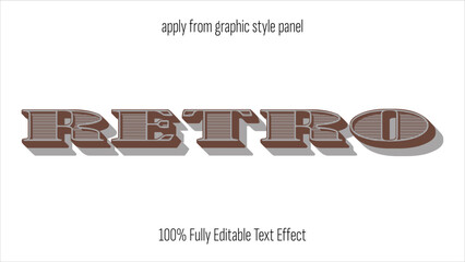 Poster - Retro - fully editable effect, Apply from graphics style panel.