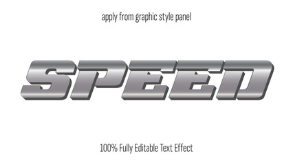 Aufkleber - retro metal text effect, editable text effect