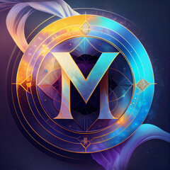 Poster - Beautiful abstract Scorpio magical zodiac sign, astrology, concept, contemporary colors and mood social background.  