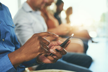 Aufkleber - Networking is a form of marketing, let the networking begin. Shot of an unrecognizable group of people social networking inside.