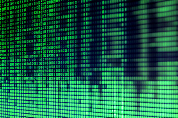 Aufkleber - Digital binary data on computer screen

