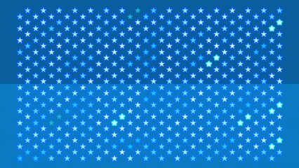 Wall Mural - Blue and light blue loop background with blinking stars at 60fps