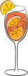 Aperol Spritz cocktail vector illustration