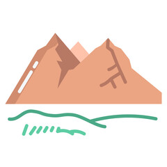 Sticker - rock mountain icon