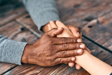 Canvas Print - Im here to support you. Cropped shot of two unrecognizable people holding hands.