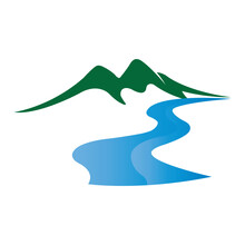 River Icon Logo Vector Design Template