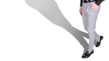 Fototapeta  - Man's legs in elegant trousers.