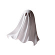 © ink drop - Cute friendly halloween ghost on a pastel background. Generative ai