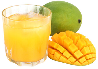 Canvas Print - Mango juice with fruits