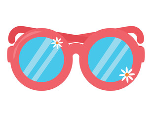 Sticker - red sunglasses design