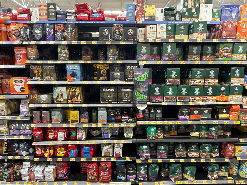Walmart Grocery Store Interior Coffee Aisle Section Stock Photo Adobe walmart-grocery-store-interior-coffee-aisle-section-stock-photo-adobe