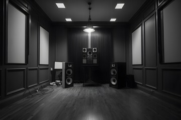 recording studio created using AI Generative Technology