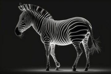 Poster - stripeless zebra design. fantastic texture, just black and white. it works wonderfully as a print on