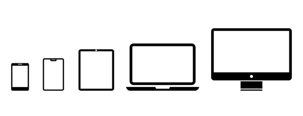 computer devise icons set