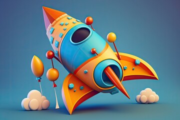 Poster - innovated by internationalization global rocket ship for the internet. the internet home for scienti
