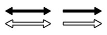 Double Arrow Vector Icons Set