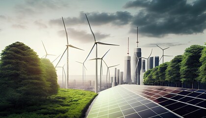 Wall Mural - esg green energy sustainable industry environmental social and corporate governance earth day the im
