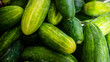 Cucumbers are sold in traditional markets
