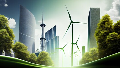 Wall Mural - esg green energy sustainable industry environmental social and corporate governance earth day the im
