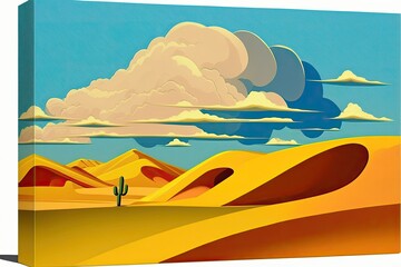Poster - dunes in the sahara desert, tagounite, morocco. generative ai
