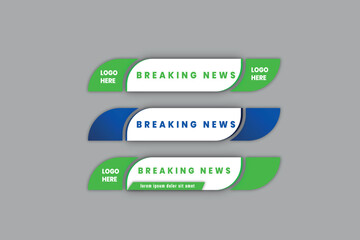Wall Mural - simple geometric modern lower third banner template design.streaming , sport news 

