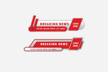 Wall Mural - Modern Stylish Gradient geometric lower third banner template design premium Vector , streaming , sport news,clean and simple 