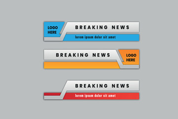 Wall Mural - geometric modern lower third banner template design.simple and clean