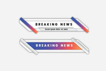Wall Mural - Modern geometric lower third banner template design. Colorful lower thirds set template vector. Vector illustration,simple and clean