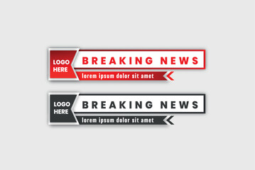 Wall Mural - geometric modern lower third banner template design clean and simple