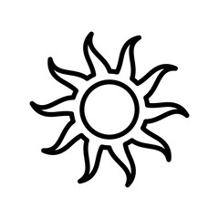 Wall Mural - boho celestial sun icon logo. simple modern abstract design for templates, prints, web, social media