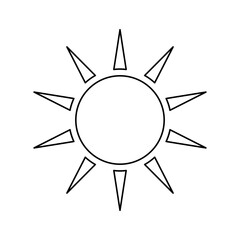 Wall Mural - sun icon vector. simple minimal modern design.