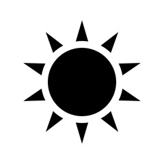 Wall Mural - Sun Icon Vector. Simple minimal modern design.