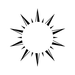 Wall Mural - Boho celestial sun icon logo. Simple modern abstract design for templates, prints, web, social media posts