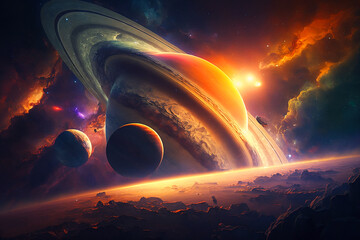 Canvas Print - the universe. generative ai