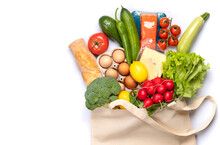 Shopping Bag Full Of Healthy Food